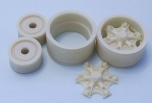 KFS 1/24 卡車用 轉向輪組 輻射形輪圈 385超